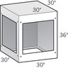 Kindred Outdoor Counter Height Corner Cabinet Labor Saver 30 in. x 30 in. x 36 in. (Discontinued)