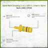 Blazing Poly Insert Clampless Spiral Barb Coupling 1 in. x 3/8 in. Insert x Spiral Barb
