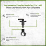 King Innovation SnapTap Saddle Tap Black ABS Plastic 1 in. Threaded w/ 90 Degree Elbow