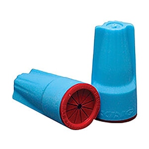 DryConn King Med Aqua/Red Waterproof Connector Canister of 100