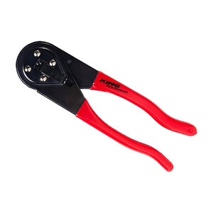 King Innovation 4-Way Crimp Tool in Black and Red - Versatile and Durable Tool for Efficient Wire Connections