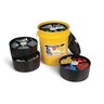 King Innovations Yellow Pail with Lid - 5 Gallon Capacity, Includes 2 Large and 2 Small Black Trays