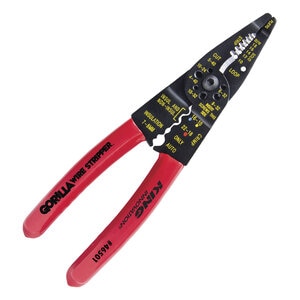King Innovations Comfort Squeeze Gorilla Ergonomic Wire Stripper, Crimper, and Cutter - 8-1/4 in. Cable Tool