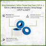 King Innovations PTFE Teflon Thread Seal Tape, 3/4 in. x 520 in., Durable Polytetrafluoroethylene Material, Ideal for Plumbing and HVAC Applications