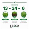 LESCO 13-24-6 2.09% S 0.02% Fe 0.01% Mn PC Urea PC AP PC SOP AP SOP IS MS Landscape & Ornamental Granular Fertilizer 50 lb. Bag