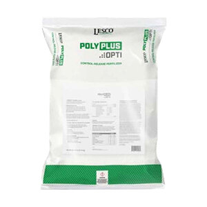LESCO 28-0-3 18% PolyPlus OPTI45 BIO 0.19% Fe MOP Turfgrass Granular Fertilizer 50 lb. Bag
