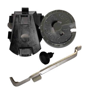 LESCO/BG Dial Mount Assembly Kit (Fits 100-300 Spreader/Sprayers)  Includes Dial, Mount, Linkage and Hardware