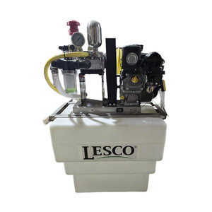 LESCO Space Maker Sprayer w/ Hose, 200 gal. Electric Reel, Roller Guides & P530 Piston Pump