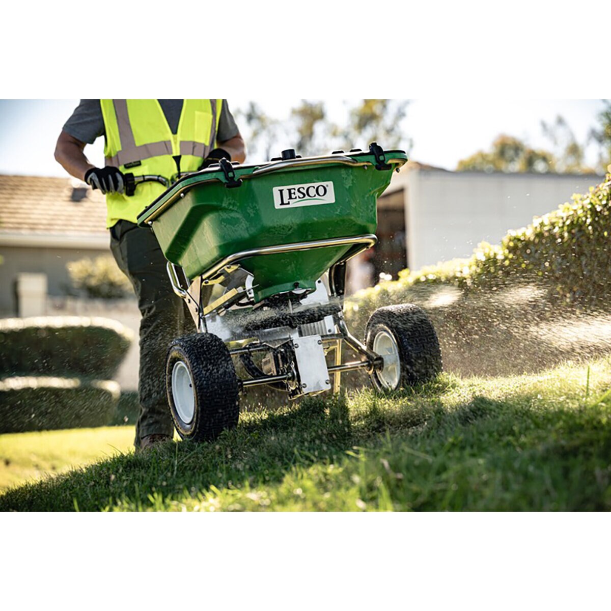 LESCO Battery Powered Self-Propelled Spreader- 80 lb. (Batteries ...