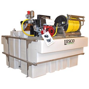 LESCO SpaceSaver 400 gal. Sprayer P530 Piston Pump Hose Reel Package Sold Separately
