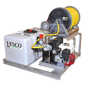 LESCO Skid 50 gal. Sprayer P530 Piston Pump Hose Reel Package Sold Separately