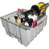 LESCO SpaceSaver 300 gal. Sprayer P530 Piston Pump 18 in. Hannay Electric, 400 ft. x 3/8 in. Hose