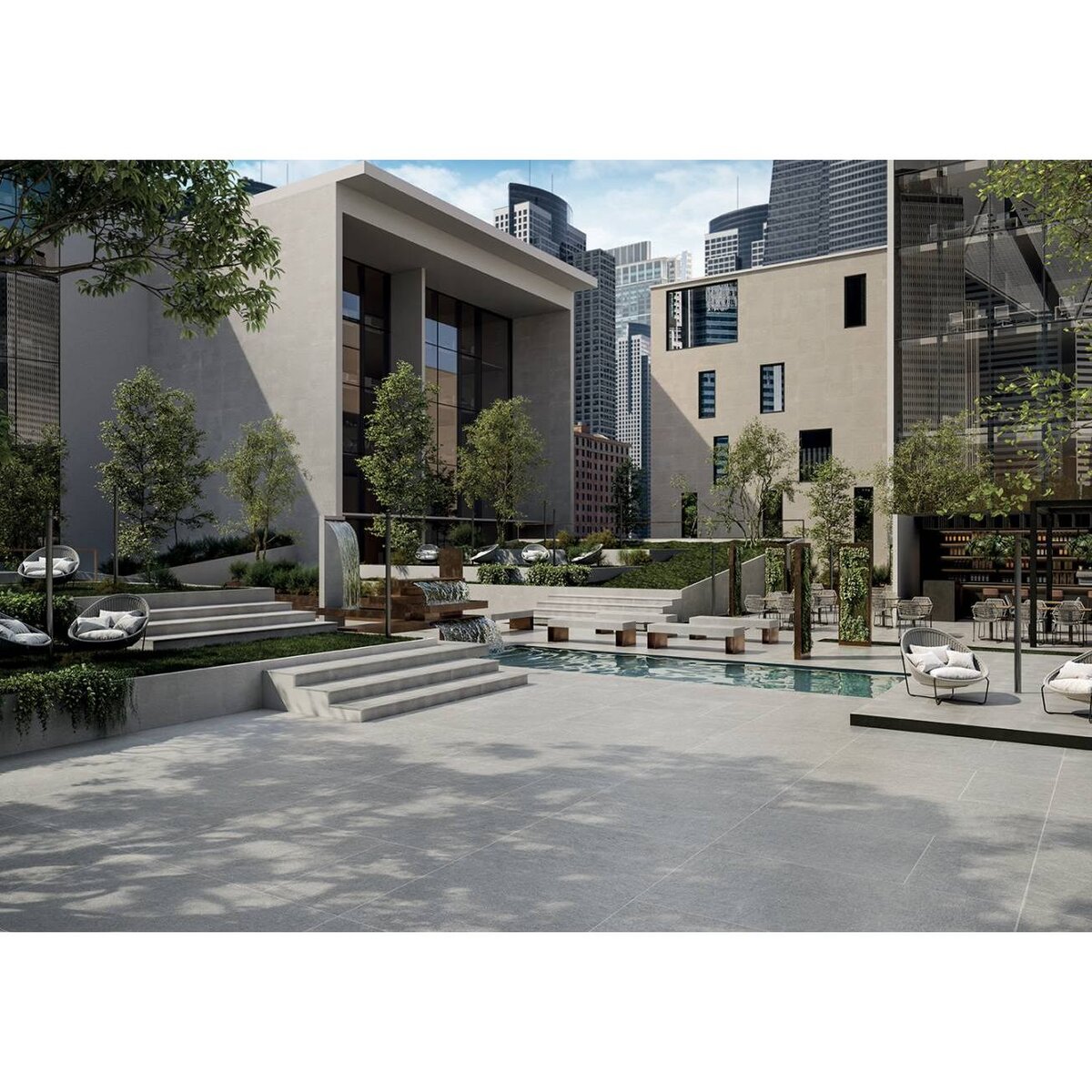 Landmark Frontier20 Outdoor Porcelain Paver Indiana Buff Select 24 in ...