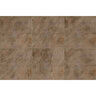 Landmark Frontier20 Outdoor Porcelain Bullnose Coping and Stair Tread Rectified Travertine Cross Cut Noce 12 in. x 24 in. 20 mm (2 pc./box; 64 pc./pallet)