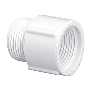 Lasco Long Riser Extender White Sch 40 PVC 3/4 in. Mipt x Fipt Threaded 