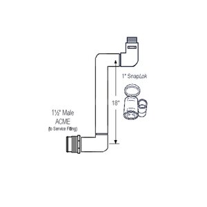 Lasco Snap Lock Swing Joint 1 in. x 18 in. x 1-1/2 in. ACME