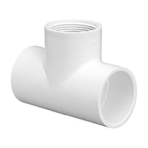Lasco Manifold Tee UltraZone Series White Sch 40 PVC 1 in. Slip x Slip x Fthd 