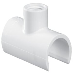 Sch 40 PVC Snap-On Saddle Tee 1 in. x 3/4 in. Snap-On x FIPT