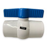 3 PVC White Ball Valve Slip 491 Commercial Blue Handle Colonial Lasco