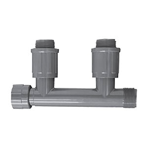 Lasco Irrigation UltraZone Double Tee PVC 1 in. Nut x Mpt