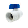 2 PVC White Ball Valve Slip 491 Commercial Blue Handle Colonial Lasco