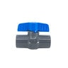 3/4 PVC Gray Ball Valve Thd 491 Commercial Blue Handle Colonial Lasco