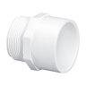 Lasco Adapter White Sch 40 Plastic 1 in. MPT x Slip 