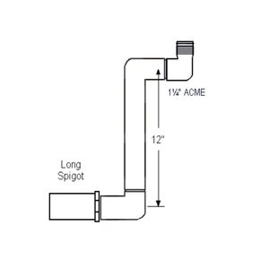 Lasco Swing Joint 1-1/4 in. x 12 in. Spigot x Acme