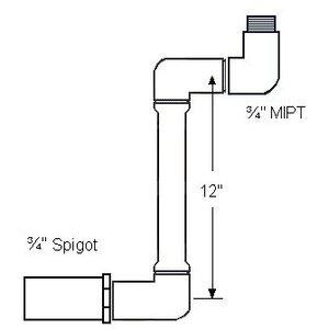 Lasco PVC Swivel Joint Assembly 3/4 in. x 12 in. Spigot x MIPT