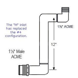 Lasco PVC Swing Joint Assembly 1-1/2 in. x 12 in. Male Acme x Acme