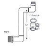 Lasco PVC Swing Joint Assembly 1 in. x 12 in. MIPT x Snaplok