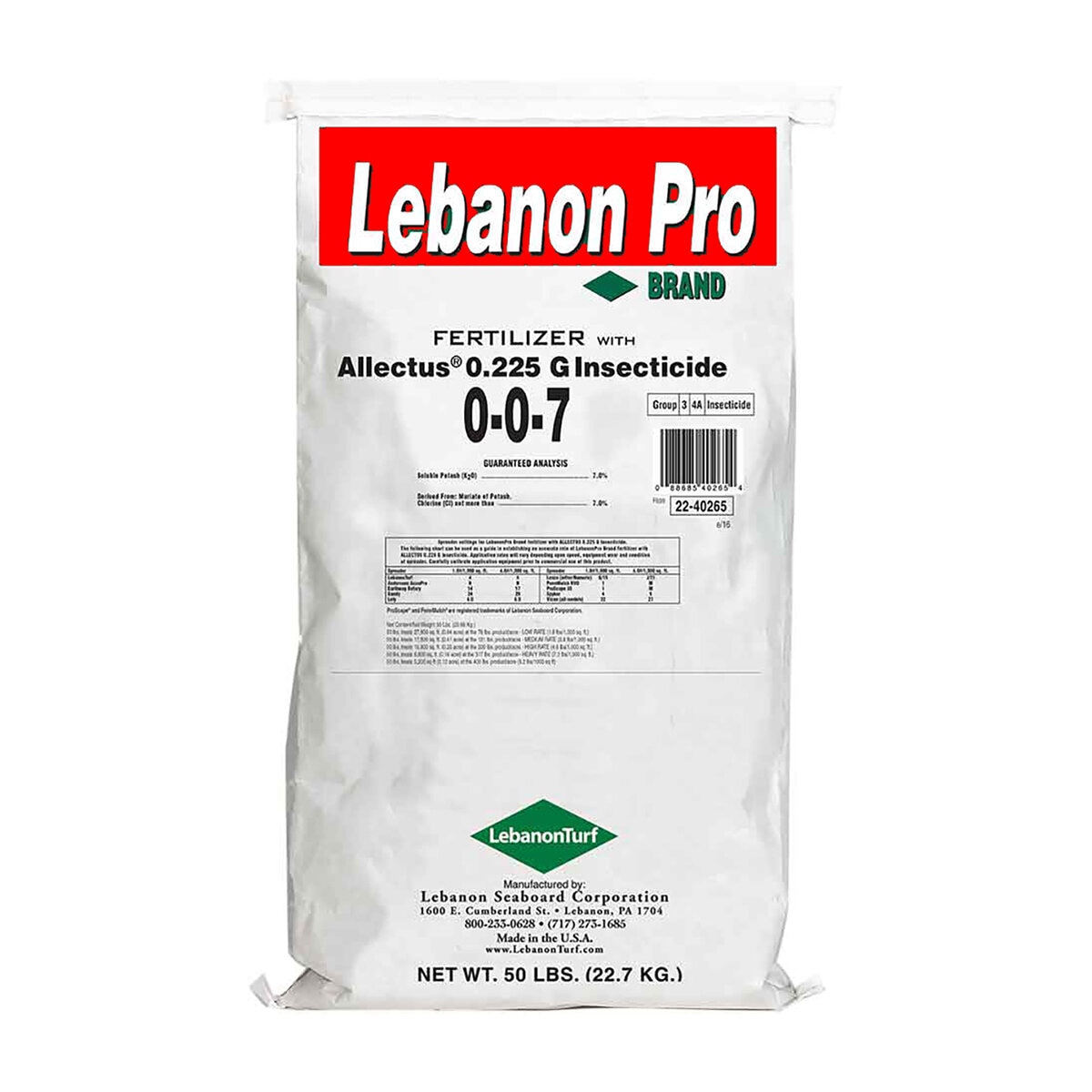 Lebanon Pro Allectus 0.225% 0-0-7 Turfgrass Granular Insecticide Plus ...