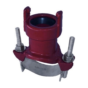 Leemco Saddle w/ Stainless Steel Strap 4 in. x 2 in. IPS