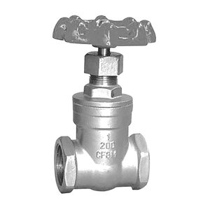 Leemco Gate Valve 200 PSI 1-1/2 in. Fpt Stainless Steel w/ Hand Wheel 