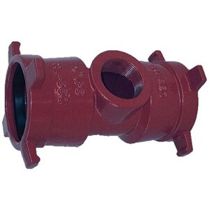 Leemco Tapped Service Tee 4 in. x 2 in.