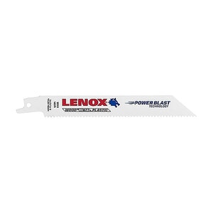 Lenox Power Blast T2 Reciprocating Saw Blades Bi-Metal 6 in. x 3/4 in. x .050 in. 10/14 TPI (5/Pack)
