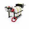 MK Rittenhouse 100 Gal Space Saver Sprayer AR30 Pump Honda Engine Hannay Manual Reel, 300ft 1/2 in. Yellow Hose with LESCO Gun with 3 Nozzles