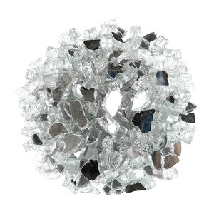 MSI 1/2 in. Crushed Fire Glass Glacial Silver 20 lb. Bag