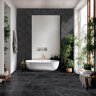 Dimensional Montauk Black Slate Tile 1/2 in. x 24 in. x 24 in.