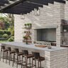 Ledger Panel Taja Cream Limestone Corner 9 in. x 18 in. (4 pc. per box/ 4.5  sq. ft.)