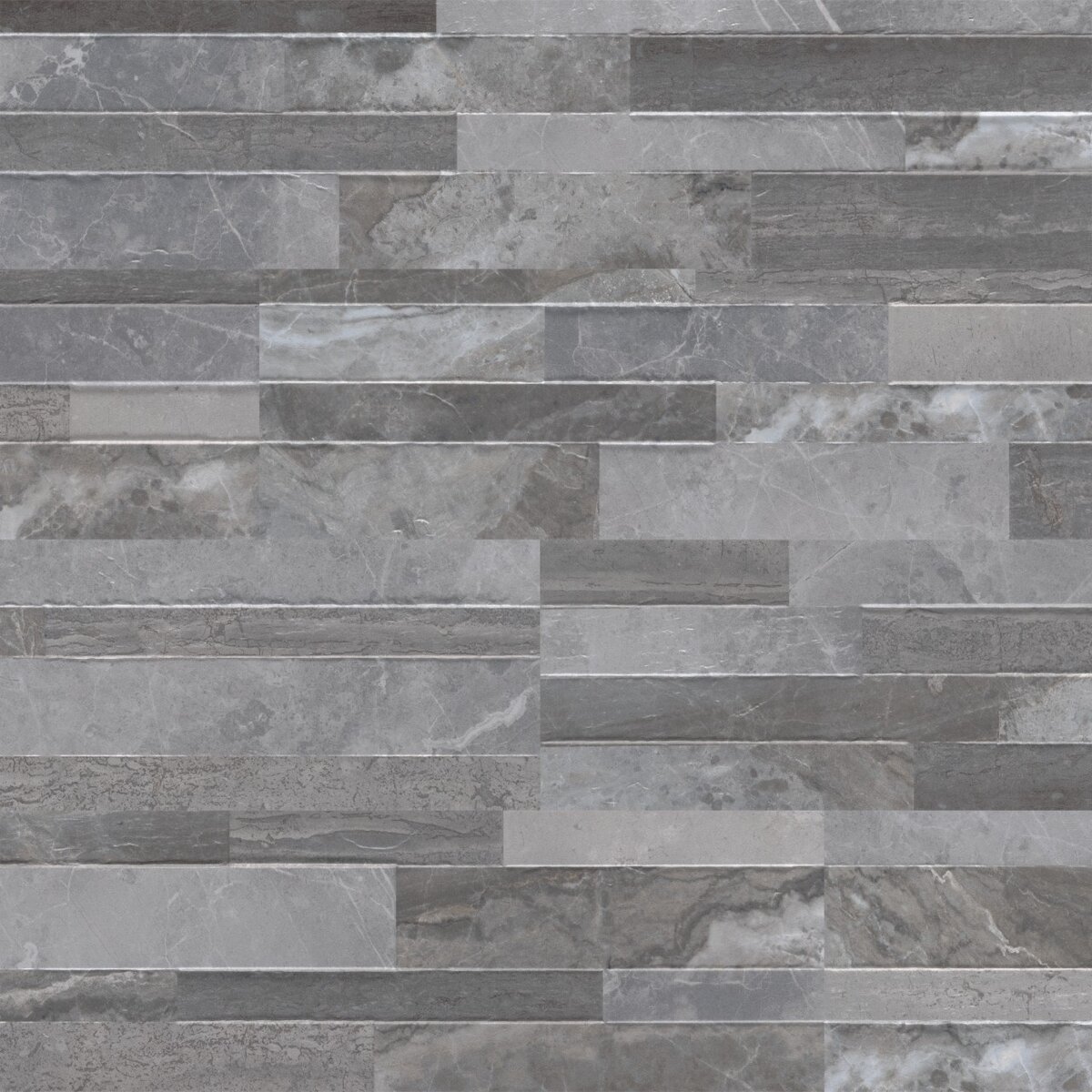 Dekora Ledger Panel Porcelain Palisade Grey 6 in. x 24 in. (11 pc./box ...