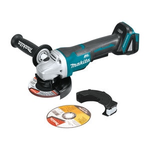 Makita LXT Lithium-Ion Brushless Cordless 4-1/2 in./5 in. Paddle Switch Cut-Off/Angle Grinder 18V Electric Brake, Lock-Off, No Lock-On (Tool Only)