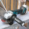 Makita LXT Lithium-Ion Brushless Cordless 4-1/2 in./5 in. Paddle Switch Cut-Off/Angle Grinder 18V Electric Brake, Lock-Off, No Lock-On (Tool Only)
