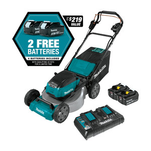 Makita LXT Brushless Self Propelled Commercial Lawn Mower Kit 21 in. 36V w/ 4 Batteries 5.0Ah