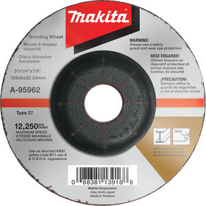Makita Inox Grinding Wheel 5 in. x 1/4 in. x 7/8 in.