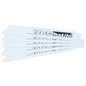 Metal Reciprocating Blade 6 in. 14TPI 6X3/4 5 pkg.