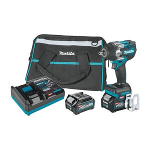 Makita Max XGT Brushless Cordless 4-Speed Mid-Torque 1/2 in. sq. Drive Impact Wrench Kit 40V w/ Detent Anvil, Various Speed , Reverse, LED Light, Bag (2.5Ah)
