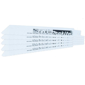 Makita 6 in. All‑Purpose Reciprocating Saw Blade 10 TPI 5/pkg.