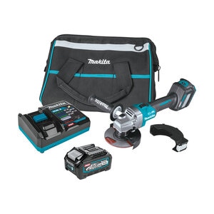 Makita 40V Max  4‐1/2 in. / 5 in. Angle Grinder Kit, Electric Brake, AWS Capable, No Lock‐off, LOC