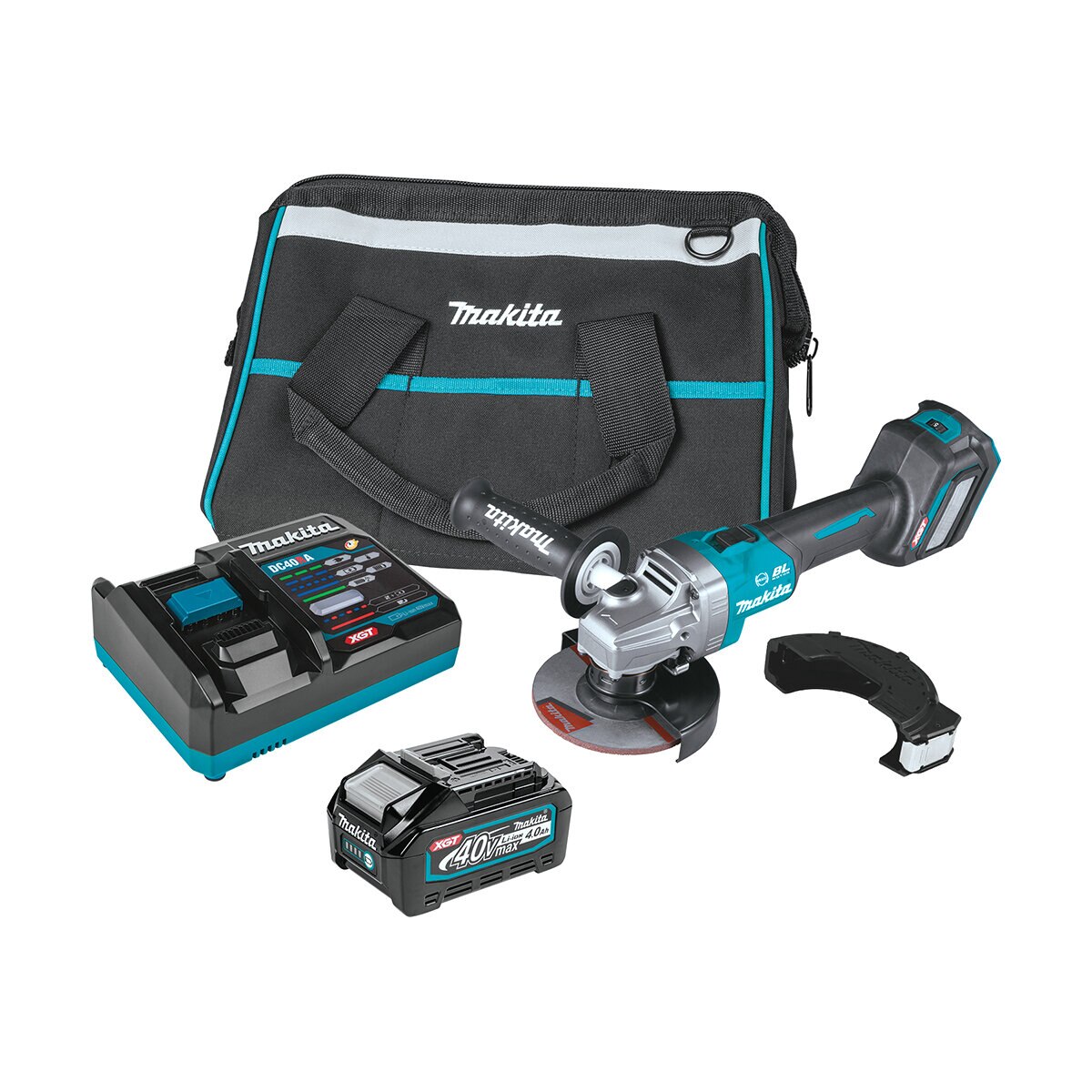 Makita 40V Max 4‐1/2 in. / 5 in. Angle Grinder Kit, Electric Brake, AWS ...
